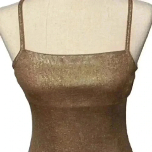 Gold‎ Stretch Knit Body-Con Dress Women Sz Small NWT - Picture 5 of 8